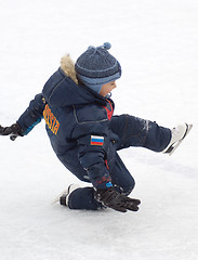 Image showing Fall down on the ice
