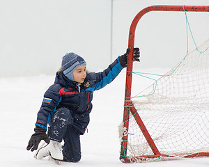 Image showing Young goalkeeper