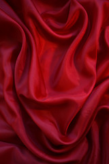 Image showing Smooth Red Silk as background