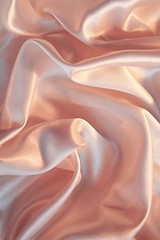 Image showing Smooth elegant pink silk as background