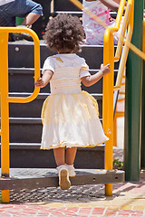 Image showing Climbing up the stairs