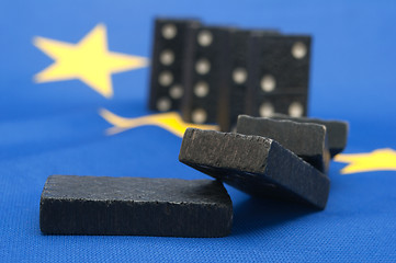 Image showing Domino Effect - Financial Crisis in Europe