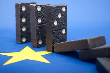 Image showing Domino Effect - Financial Crisis in Europe