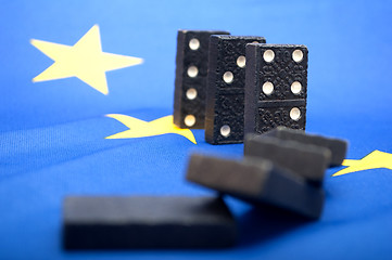Image showing Domino Effect - Financial Crisis in Europe