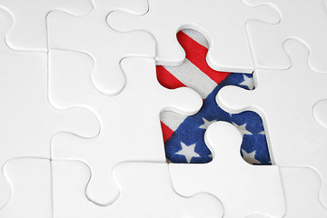 Image showing American Flag Jigsaw