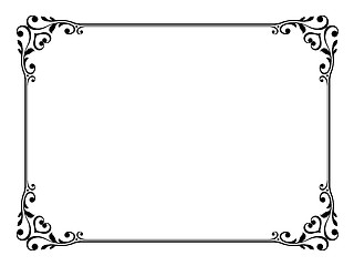 Image showing calligraphy ornamental decorative frame