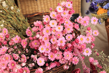 Image showing bouquet of dried flowers of all colors