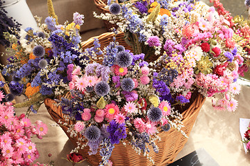 Image showing bouquet of dried flowers of all colors