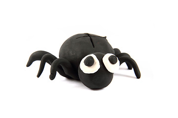Image showing black spider from the plasticine