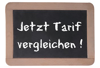 Image showing Compare Tarifs now in german