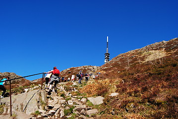 Image showing Towards top of ulriken