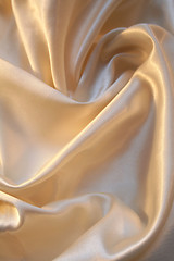 Image showing Smooth elegant gold satin background