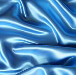 Image showing Smooth elegant dark blue silk can use as background 