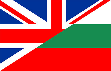 Image showing uk bulgaria flag