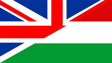 Image showing uk hungary flag