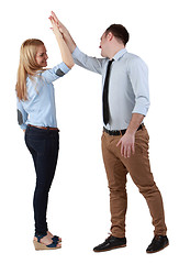 Image showing Couple celebrating their success