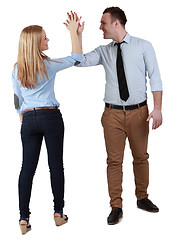 Image showing Couple celebrating their success