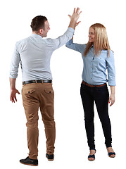 Image showing Couple celebrating their success