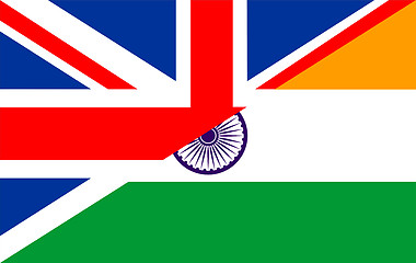 Image showing uk india flag