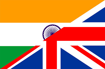 Image showing uk india flag