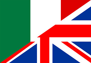 Image showing uk italy flag