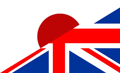 Image showing uk japan flag