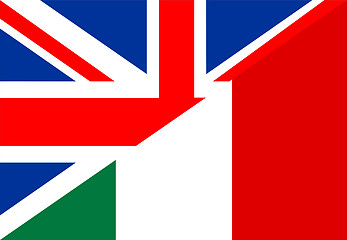 Image showing uk italy flag