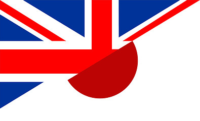 Image showing uk japan flag