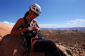 Image showing Rock climbing