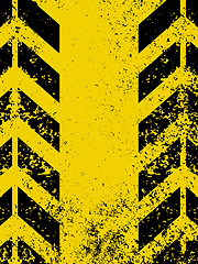 Image showing Worn yellow hazard stripes texture. EPS 8