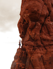 Image showing Rock climing