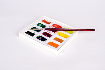 Image showing Watercolor paints