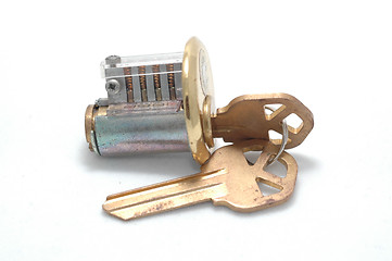 Image showing Cutaway lock turned