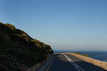 Image showing Seaside Curving Road