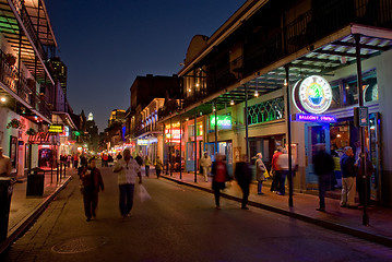 Image showing Bourbon Street at dusk