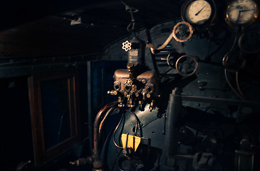 Image showing Vintage locomotive boiler