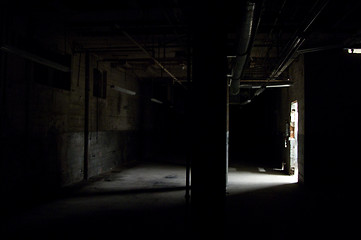 Image showing Dark empty warehouse