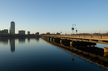 Image showing Charles River Bridge at Dawn