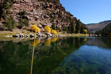 Image showing Fly fishing