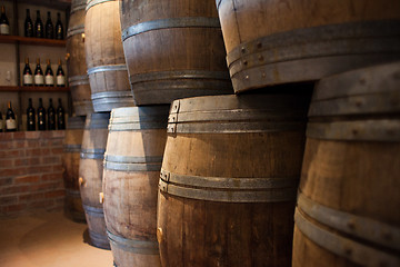 Image showing Barrels of wine