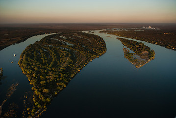 Image showing Zambezi river from the air