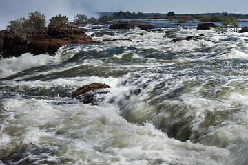 Image showing Whitewater rapids at Victoria Falls