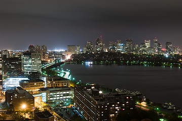 Image showing Back Bay and Cambridge Overcast Night