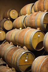 Image showing Barrels of South African wine