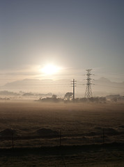 Image showing Fields and power lines