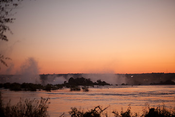 Image showing Victoria Falls at Sunset 3