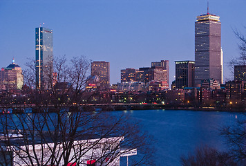 Image showing Back Bay and Charles River Dusk