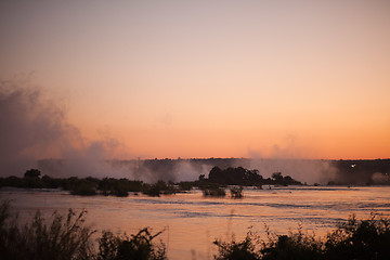 Image showing Victoria Falls at Sunset 2