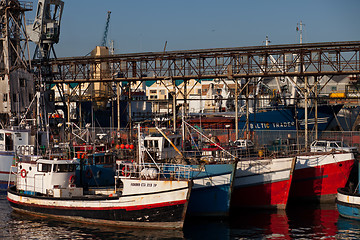 Image showing Fishing boats in Cape Town Harbor