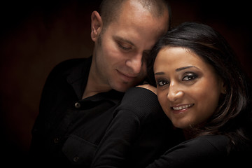 Image showing Happy Mixed Race Couple Flirting with Each Other